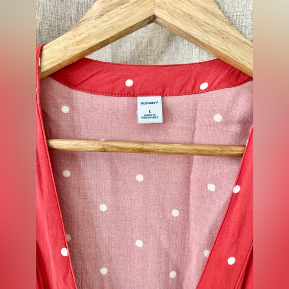 Old Navy Wrap Front Polka Dot Midi dress - Picture 3 of 6